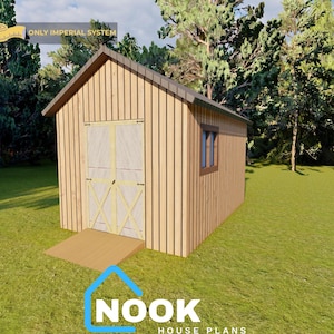 12x8 Garden Shed Plans: DIY Woodworking Blueprint (PDF)