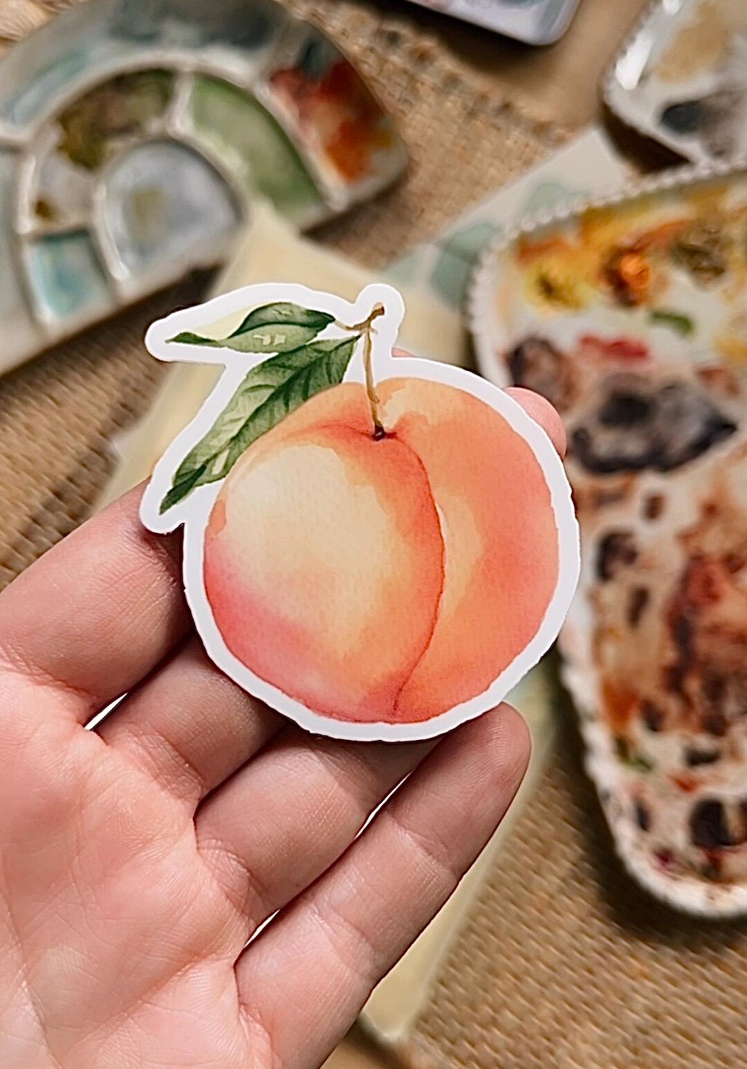 Peach Computer Peach Sticker, Fruit, Laptop Sticker for Computer Macbook, Water Bottle ...