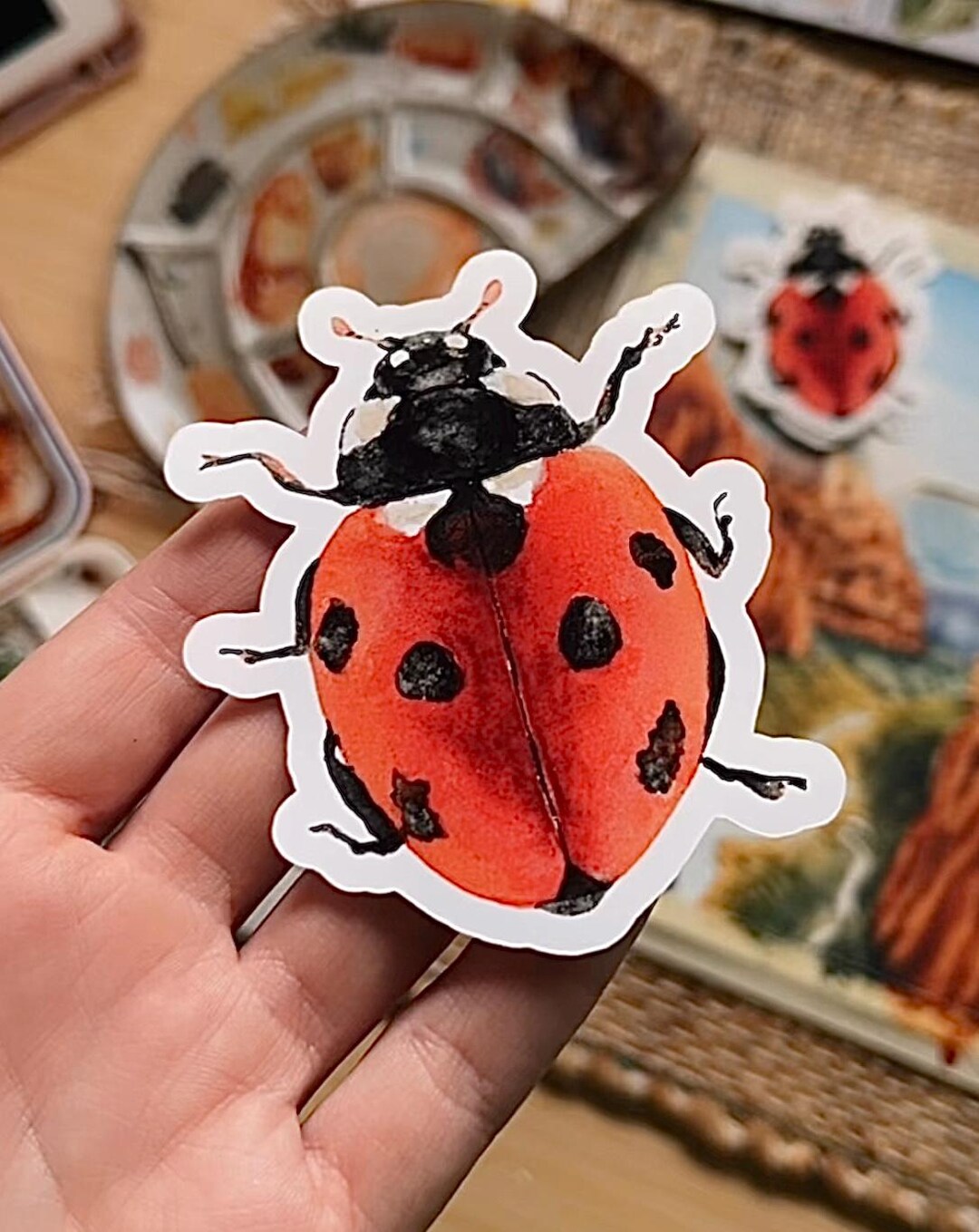 Lady Bug Sticker, Insects, Laptop Sticker for Computer Macbook, Animal ...