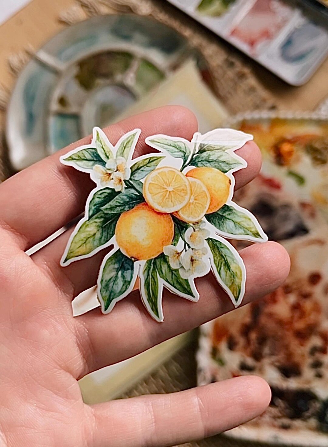 Lemon Sticker, Fruit, Laptop Sticker for Computer Macbook, Water Bottle ...