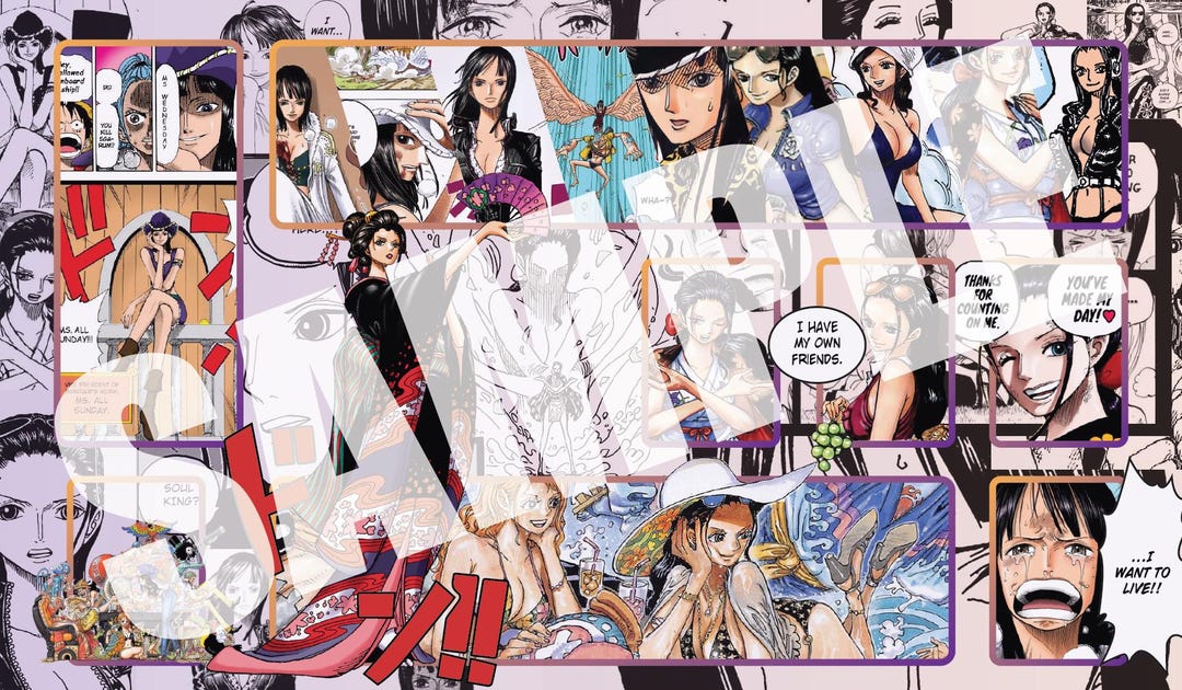 One Piece TCG Playmat 24x12 Inch File Design Nico Robin Manga - Etsy