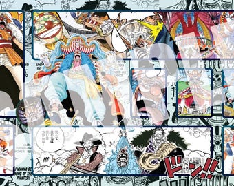 One Piece TCG playmat 24x12 inch file design Buggy manga (Updated)