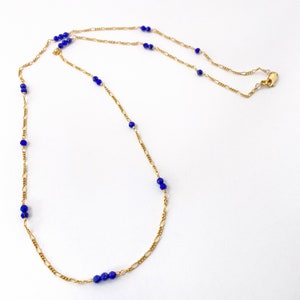 Lapis and Gold Necklace, gold-filled image 3