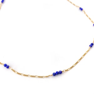 Lapis and Gold Necklace, gold-filled image 6