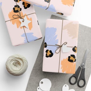 Safari Wrapping Paper, Jungle Gift Wrap, Animal Print Birthday Present, Wild One Party Supplies, Wildlife Celebration Decor