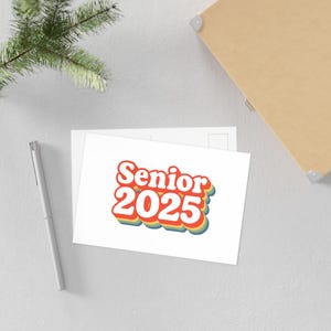Vintage Senior 2025 Fine Art Postkarten, Senior Year Retro Postkarten, Abschlussfeier Geschenk, College Studenten Schreibwaren, 10 Karten