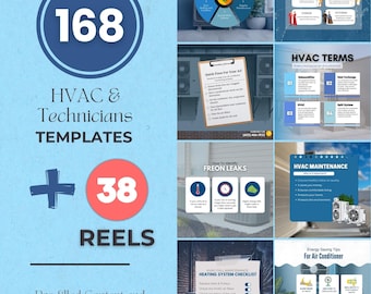 The HVAC (Heating, Ventilation, and Air Conditioning) Templates HVAC Instagram and Facebook Social Media Templates
