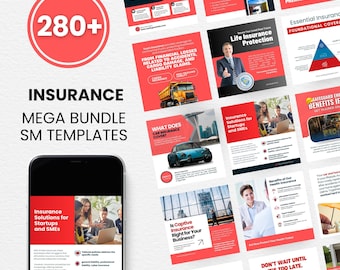 Insurance Agent Broker Social Media Templates Insurance Agents Insurance Marketing Templates  Canva posts Home, Auto, Business and More