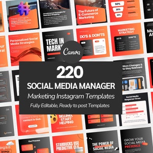 Social Media manager, Social Media Instagram Templates, Instagram Templates, Digital Marketing templates, Social Media Marketing Templates