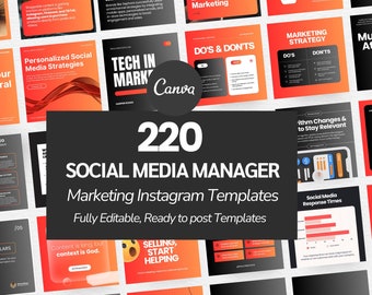 Social Media manager, Social Media Instagram Templates, Instagram Templates, Digital Marketing templates, Social Media Marketing Templates