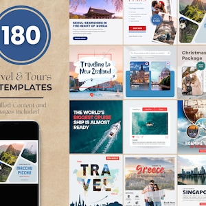 Travel Instagram Templates Travel Agent Social Media Travel Blogger Instagram Travel Influencer Social Media Vacation Resort Instagram Post