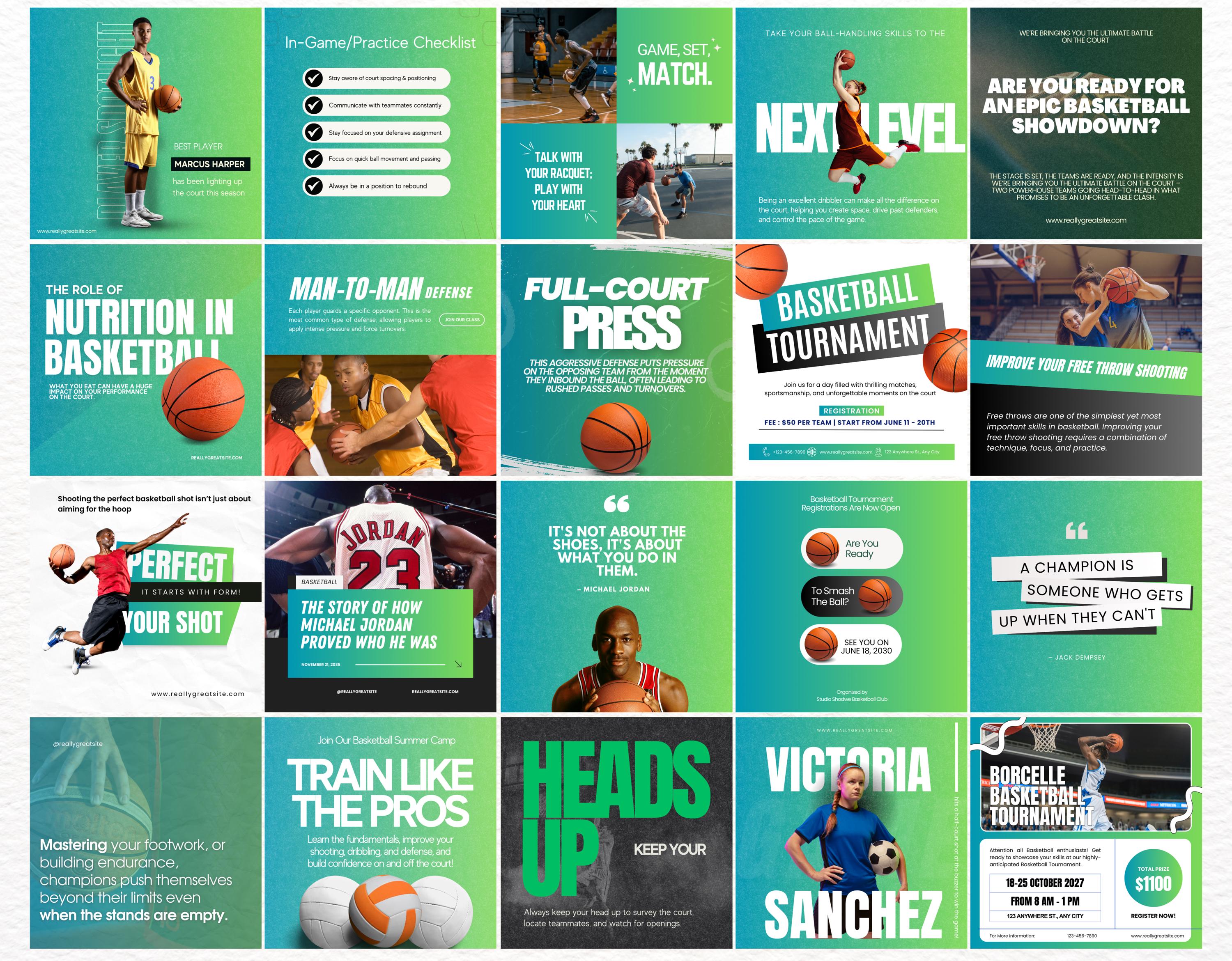 120 Sports Canva Templates, Social Media, Game Day (digital Download ...