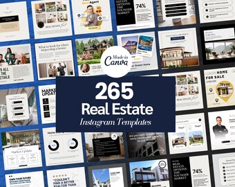 265 Real Estate Instagram Templates | Realtor Marketing (Canva)
