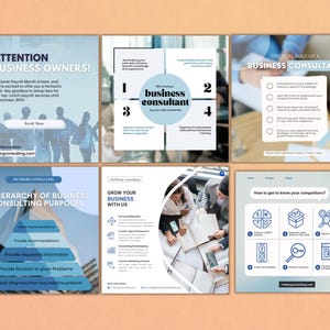 Finance Coach Instagram Post Template, Editable Social Media Posts for ...