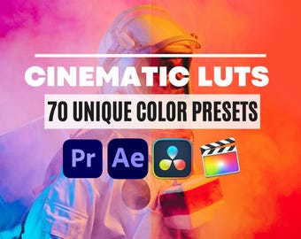 70 Cinematic LUTs Video Presets | Photo and Video | Desktop | Video Presets | photoshop | Premiere Pro | Lumafusion| Final Cut Pro Hollywood