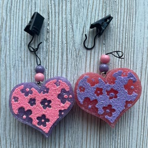 Floral Hearts Car Vent Clips
