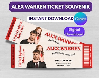 Alex Warren Hitta familjebiljett-souvenir (digital nedladdning)