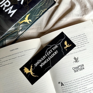 Bookmark Fourth Wing inspired I Wingleader I Xaden Riorson I Tairn I Iron Flame I Onyx Storm I Dragons I Violet Sorrengail