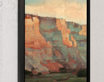Fine art print, original oil painting, Abstracted Utah, impressionist painting