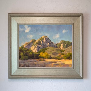 Art print of 16 x 20 inch oil painting, Malibu Creek, Southern California impressionist landscape