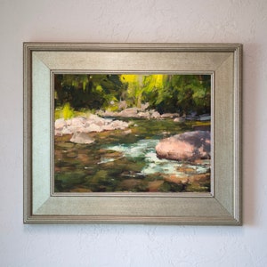 Art print of original acrylic painting, Rushing Water