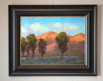 Art print of 9 x 12 gouache painting, Wyoming Morning