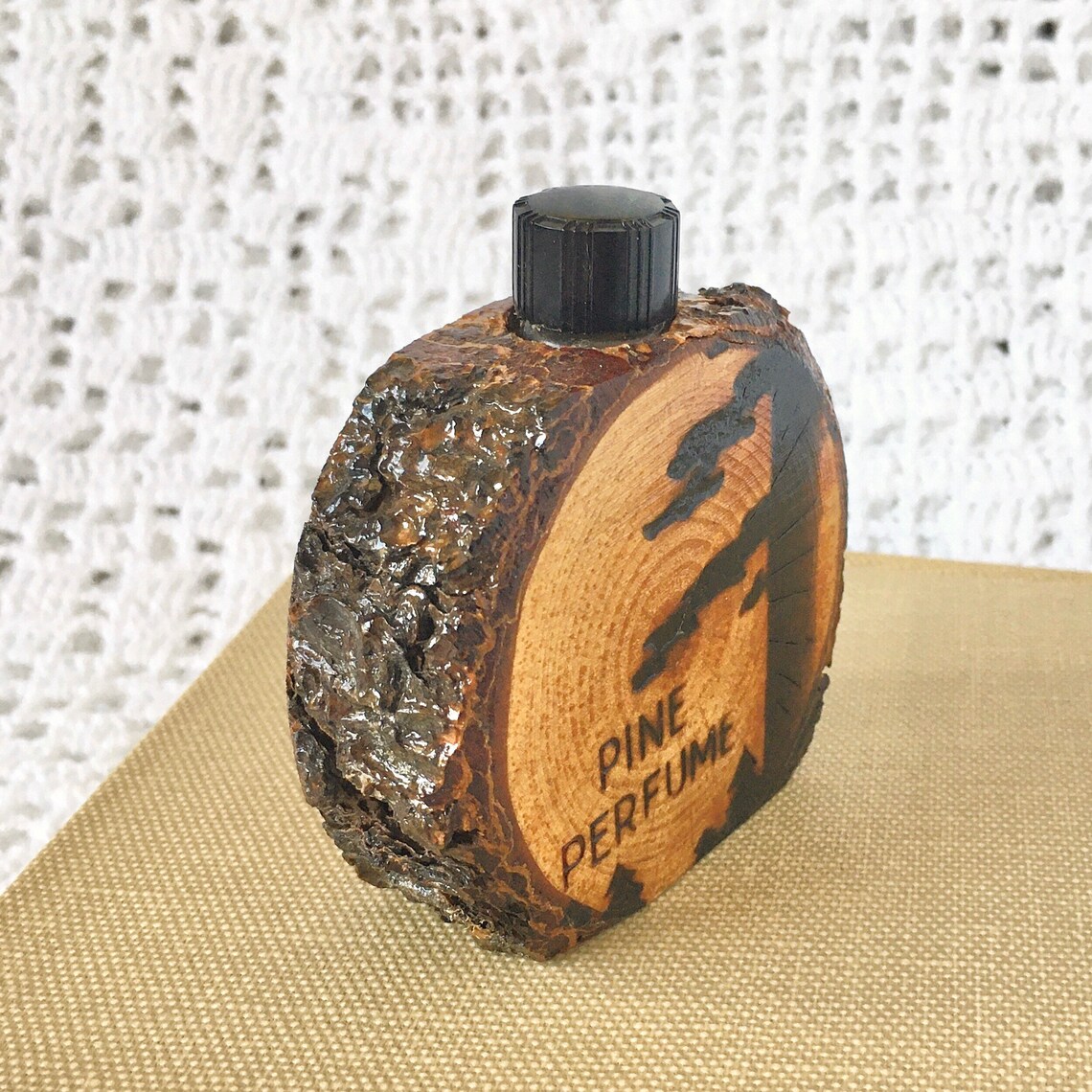 Vintage Pine Perfume Bottle Rustic Primitive Wood Wooden Glass Etsy