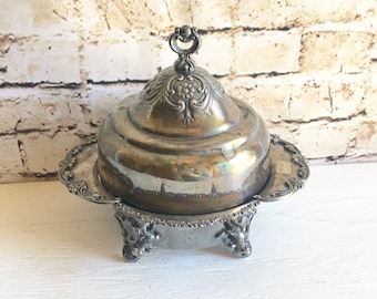 Antique Forbes Silver Co. Art Nouveau Serving Dish with Lid Elegant Formal Dining