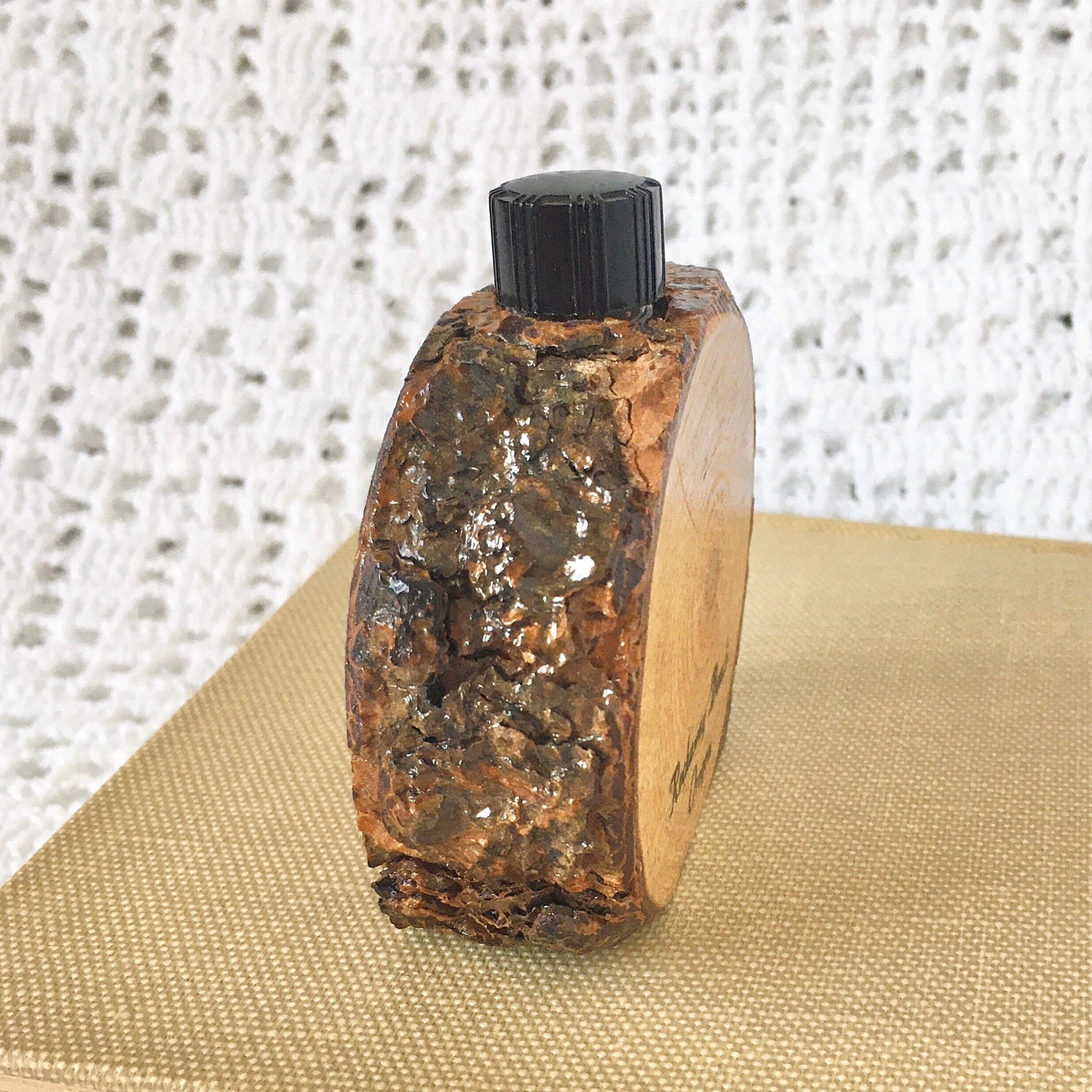 Vintage Pine Perfume Bottle Rustic Primitive Wood Wooden Glass Etsy