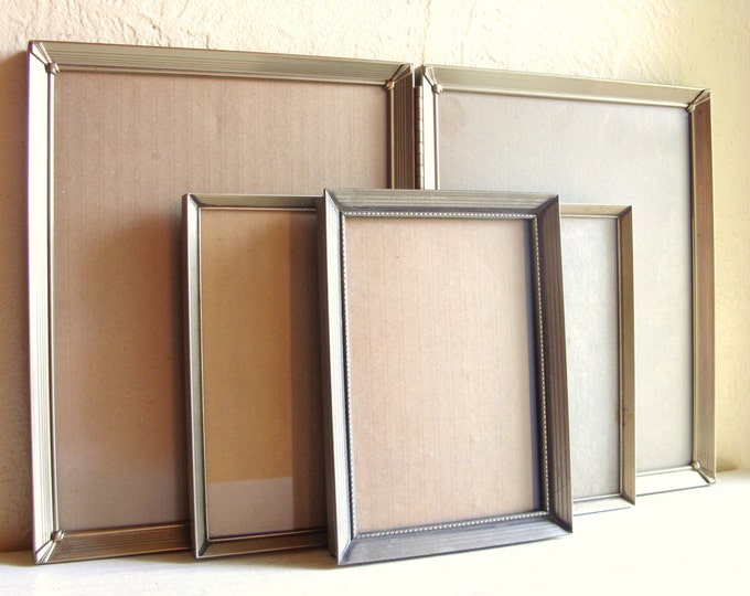 Midcentury Gold Metal Picture Frames 8x10 and 5x7 Folding Etsy