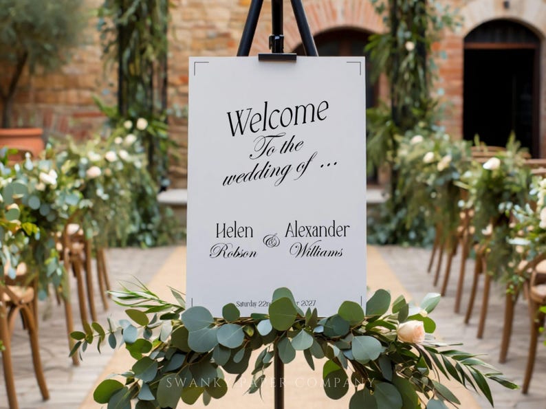 Minimalist Old Money Welcome Sign Template, Editable Instant Download ...