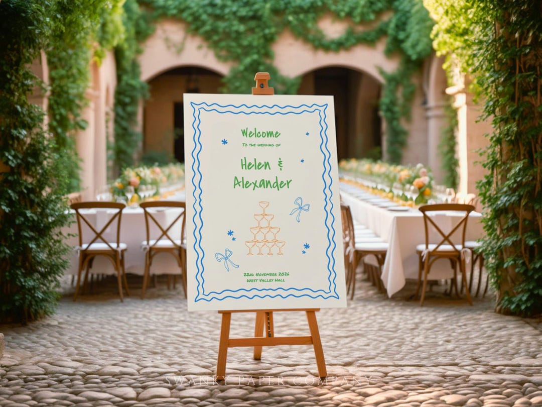 Hand Drawn Welcome Sign Template, Doodle Scribble Sketch Style, Instant ...