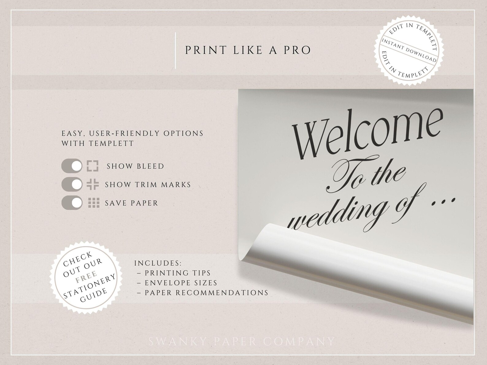 Minimalist Old Money Welcome Sign Template, Editable Instant Download ...