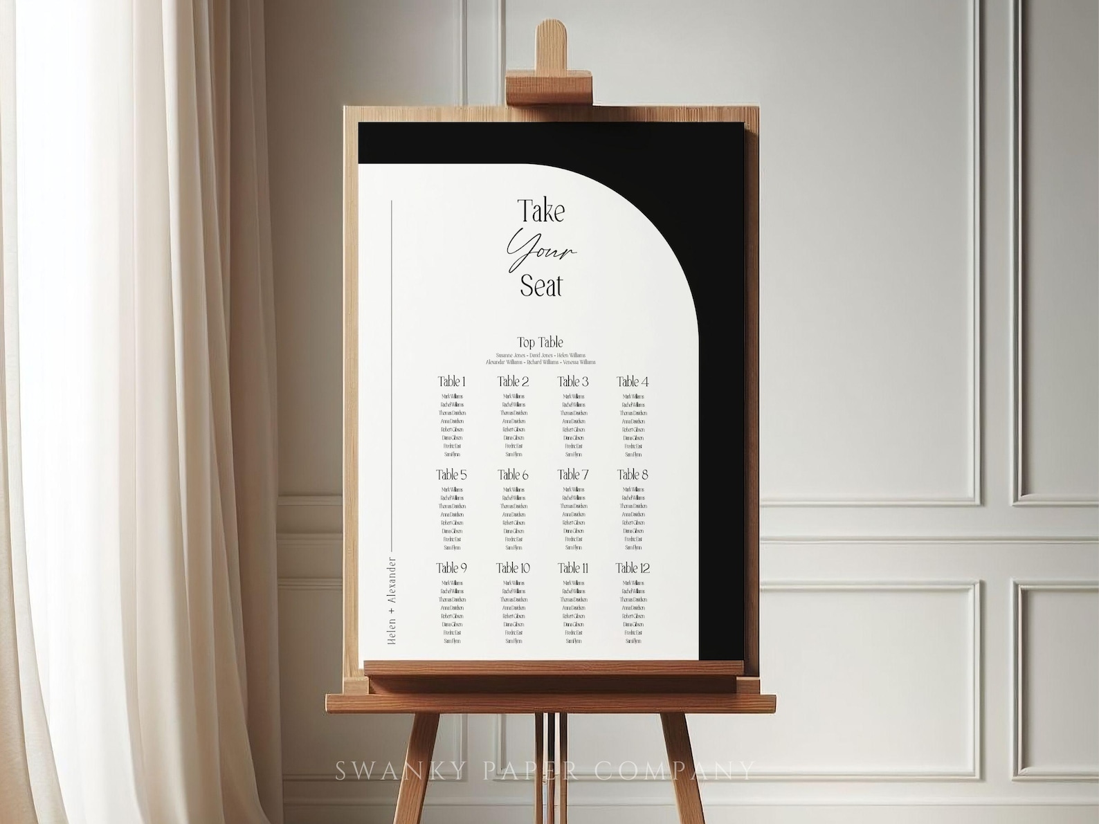 Minimalist Seating Plan Sign Editable Template, Instant Download ...