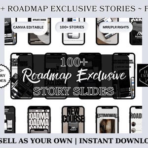 Roadmap Exclusive 100+ Instagram Stories with Mrr and Plr | Digital Marketing Story Pack with Resell Rights, Done for You Instagram Template