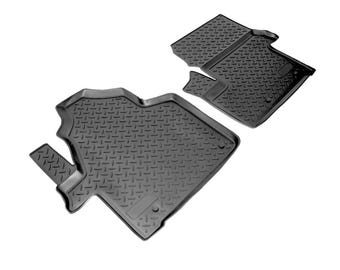 3D Custom Fit Floor Mats for 2007-2018 Mercedes/Freightliner/Dodge Sprinter (All Trims), All-Weather Floor Liners, Black, Rubber