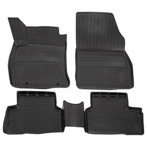 Custom Fit 3D Floor Mats for 2011-2017 Nissan Juke Heavy Duty, All Weather Floor Liner Front & 2nd Row Full Set Rubber, Black