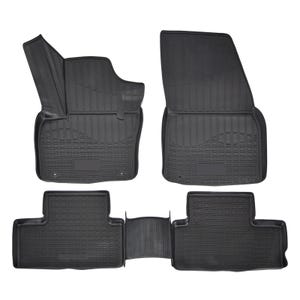 3D Floor Mats for 2018-2025 Volvo XC40 Heavy Duty, Custom Fit, All Weather Floor Liner Front & 2nd Row Full Set Rubber, Black