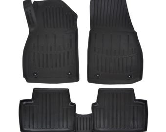 3D Floor Mats for Buick Regal 2011-2017 Heavy Duty, Custom Fit, All Weather Liner Front & 2nd Row Full Set Rubber, Black