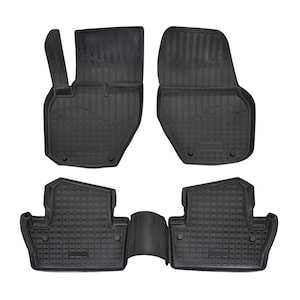3D Floor Mats for 2011-2018 Volvo S60/V60 Heavy Duty, Custom Fit, All Weather Floor Liner Front & 2nd Row Full Set Rubber, Black