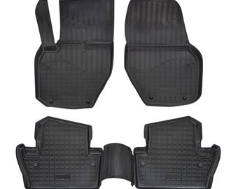 Custom Fit 3D Floor Mats for 2011-2018 Volvo S60/V60: Heavy Duty All Weather Liners