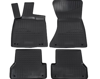 Custom Fit 3D Floor Mats: Audi A6 (C7) 2012-2018, All Weather, Heavy Duty