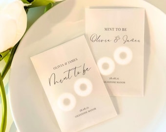 Wedding favour bags with mints | Mint to be | Vellum Bags