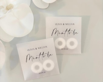 Zakjes trouwbedankjes met pepermuntjes | Mint to be