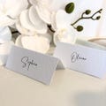 Personalized Wedding Place Cards: Elegant Tent Style, Hammered or Matte product logo