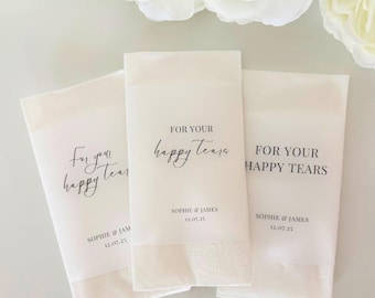Personalized Wedding Tissues: Vellum &#39;Happy Tears&#39; Favor