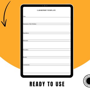 Lab Report Template, Word and PDF Format, Fully Editable and Printable ...