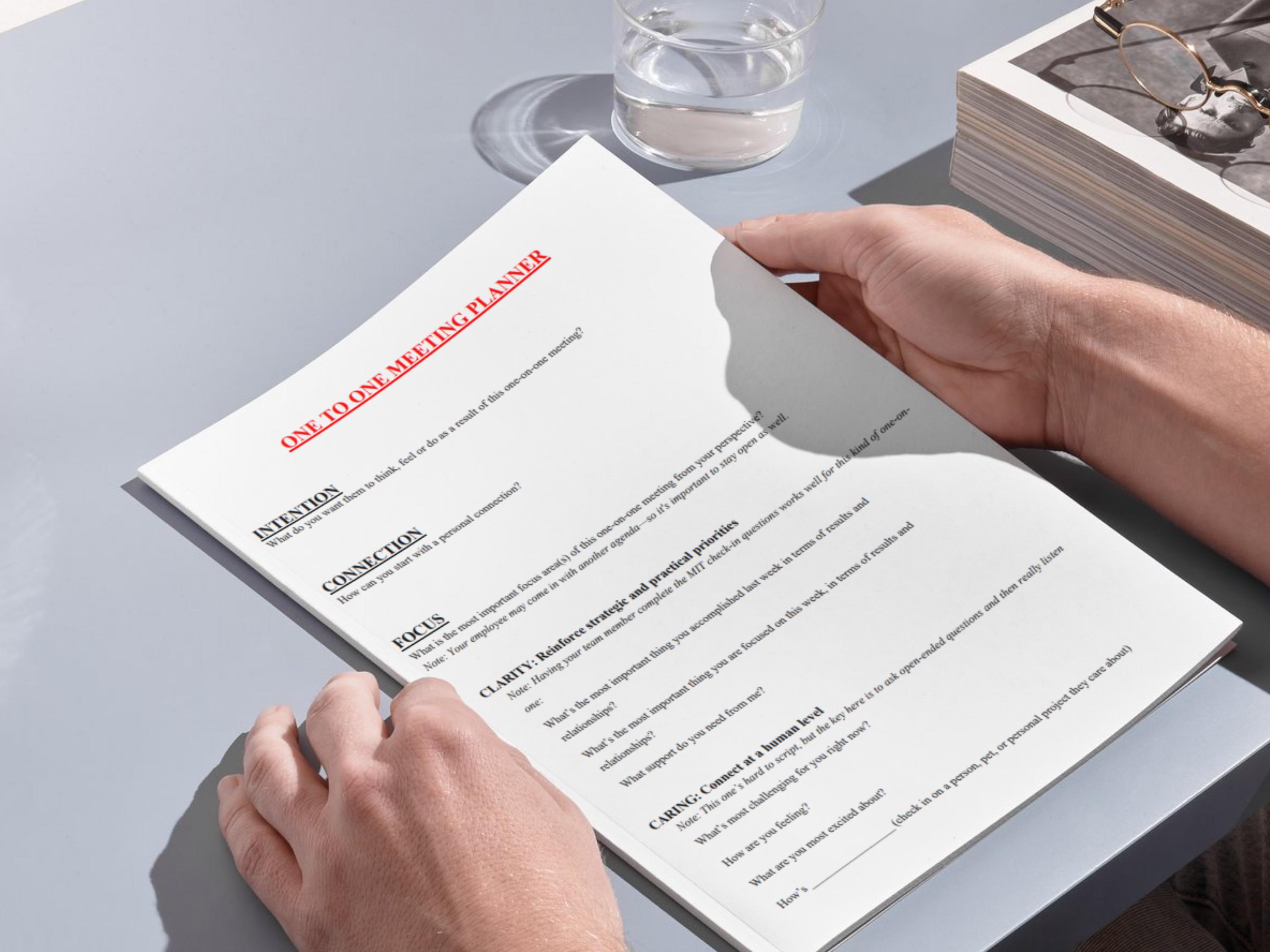 One-on-one Meeting Planner Template, Editable Word & PDF Format ...