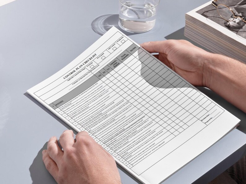 Control Plan Checklist Template, Editable PDF and Excel Format ...