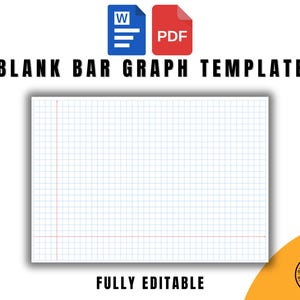 A4 blanco staafdiagramsjabloon, Word- en pdf-indeling, volledig bewerkbaar en afdrukbaar, aanpasbaar diagram voor gegevensvisualisatie en rapporten